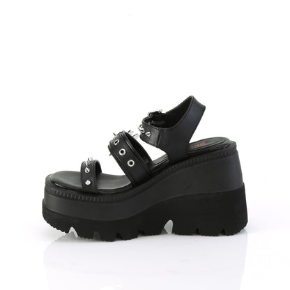 4 1/2" Wedge PF Ankle Strap Sandal (Demonia SHA13/BVL)