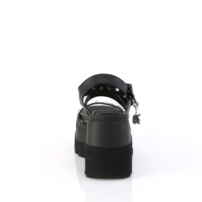 4 1/2" Wedge PF Ankle Strap Sandal (Demonia SHA13/BVL)