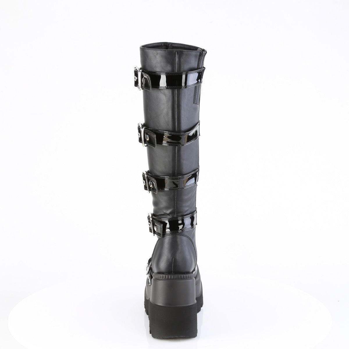 *4 1/2" Wedge PF Knee High Boot, Side Zip (Demonia SHA210/BP)