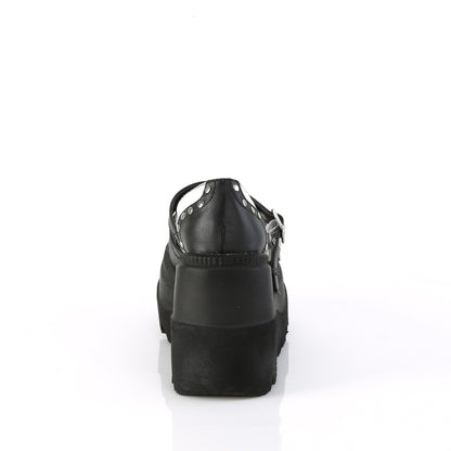 **4 1/2" Wedge PF Double Strap Maryjane (Demonia SHA27/BP-W)