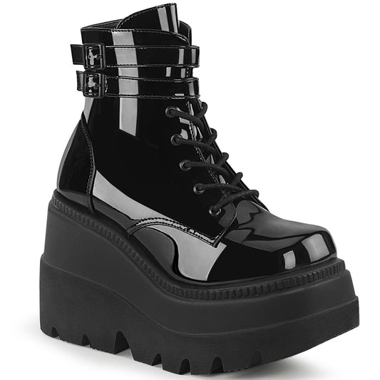 4 1/2" Wedge PF Ankle Boot, Side Zip (Demonia SHA52/B)