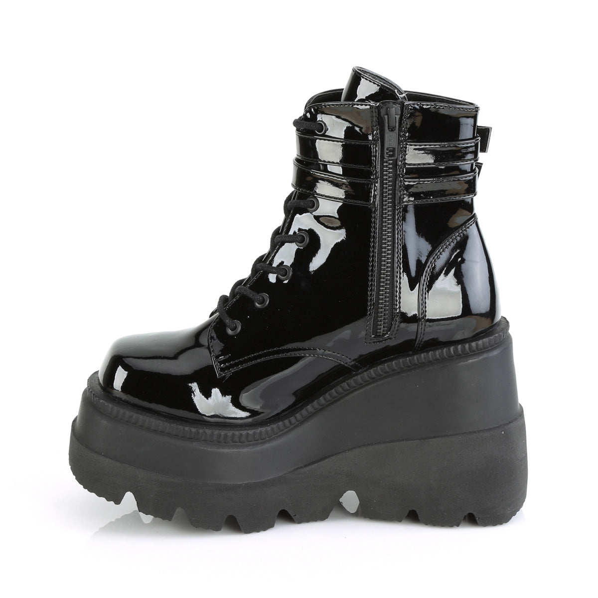 4 1/2" Wedge PF Ankle Boot, Side Zip (Demonia SHA52/B)