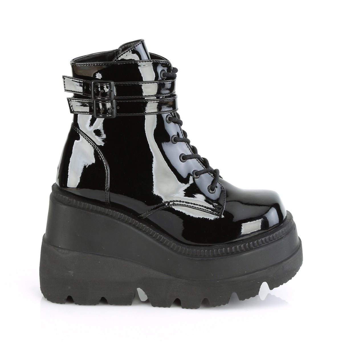 4 1/2" Wedge PF Ankle Boot, Side Zip (Demonia SHA52/B)