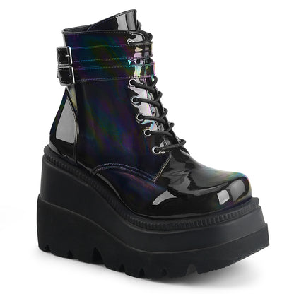 4 1/2" Wedge PF Ankle Boot, Side Zip (Demonia SHA52/B)