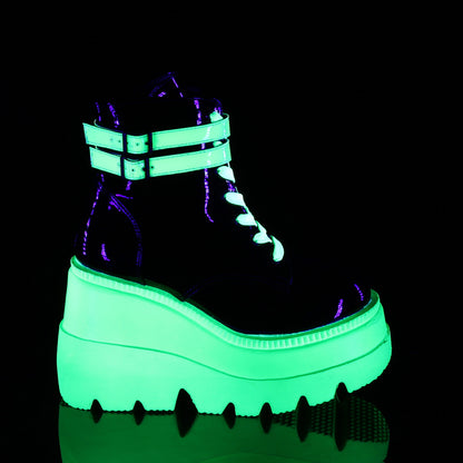 4 1/2" Wedge PF Ankle Boot, Side Zip (Demonia SHA52/B)