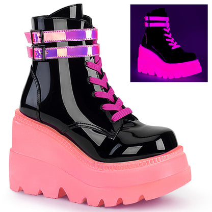 4 1/2" Wedge PF Ankle Boot, Side Zip (Demonia SHA52/B)