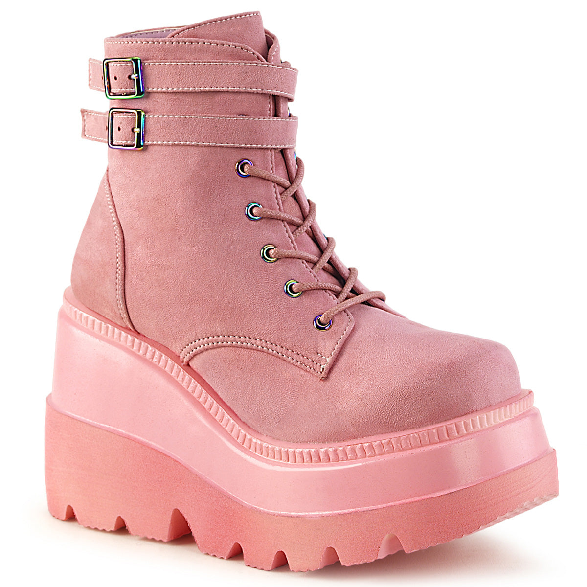 4 1/2" Wedge PF Ankle Boot, Side Zip (Demonia SHA52/B)