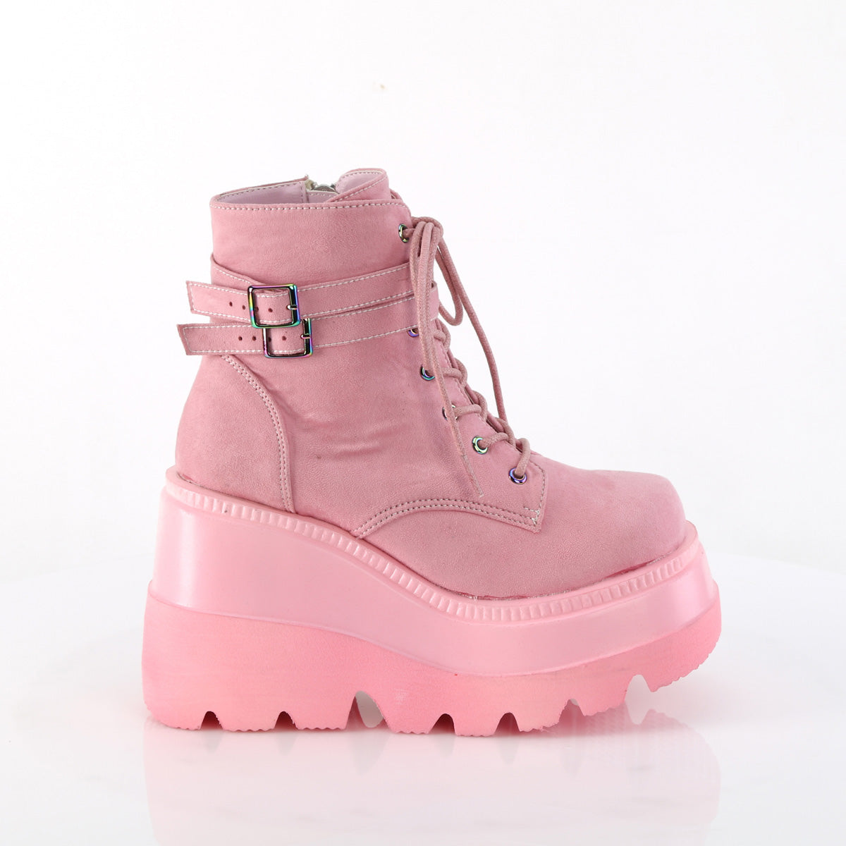 4 1/2" Wedge PF Ankle Boot, Side Zip (Demonia SHA52/B)