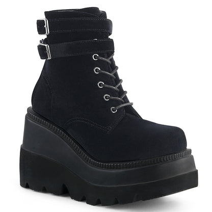 4 1/2" Wedge PF Ankle Boot, Side Zip (Demonia SHA52/B)