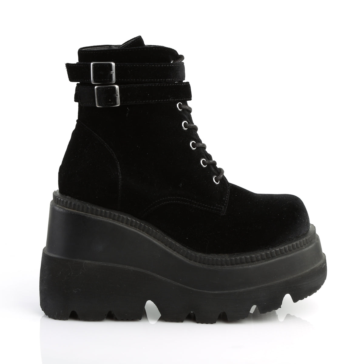 4 1/2" Wedge PF Ankle Boot, Side Zip (Demonia SHA52/B)