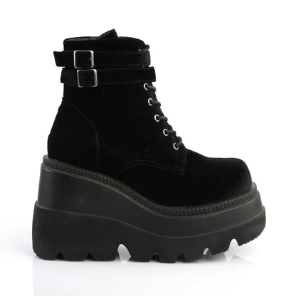 4 1/2" Wedge PF Ankle Boot, Side Zip (Demonia SHA52/B)