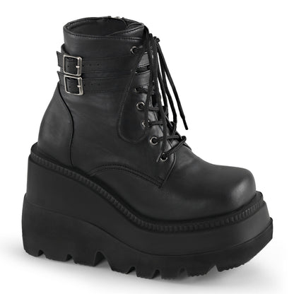 4 1/2" Wedge PF Ankle Boot, Side Zip (Demonia SHA52/B)
