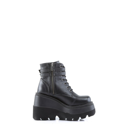 4 1/2" Wedge PF Ankle Boot, Side Zip (Demonia SHA52/B)
