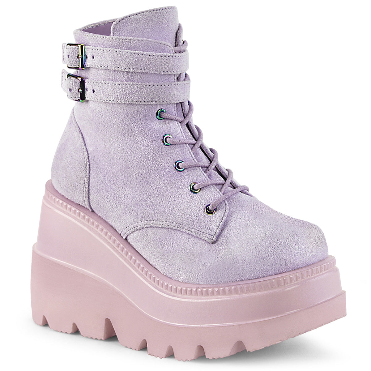 4 1/2" Wedge PF Ankle Boot, Side Zip (Demonia SHA52/B)