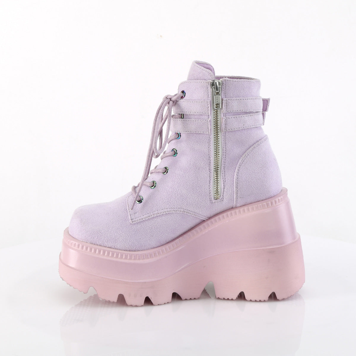 4 1/2" Wedge PF Ankle Boot, Side Zip (Demonia SHA52/B)