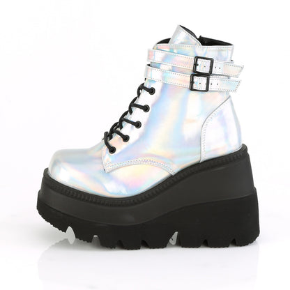 4 1/2" Wedge PF Ankle Boot, Side Zip (Demonia SHA52/B)