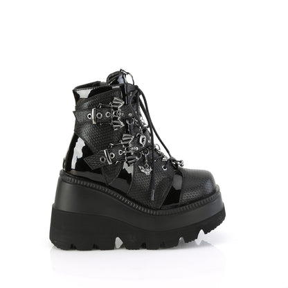 4 1/2" Wedge PF Ankle Boot, Side Zip (Demonia SHA66/BVL)