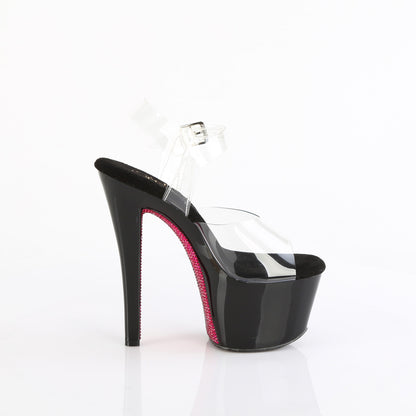 7" Heel, 2 3/4" PF Ankle Strap Sandal (Pleaser SKY308CRS/C/B-CHARS)