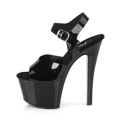 *7" Heel, 2 3/4" PF Ankle Strap Sandal (Pleaser SKY308N/BPTPU/M)