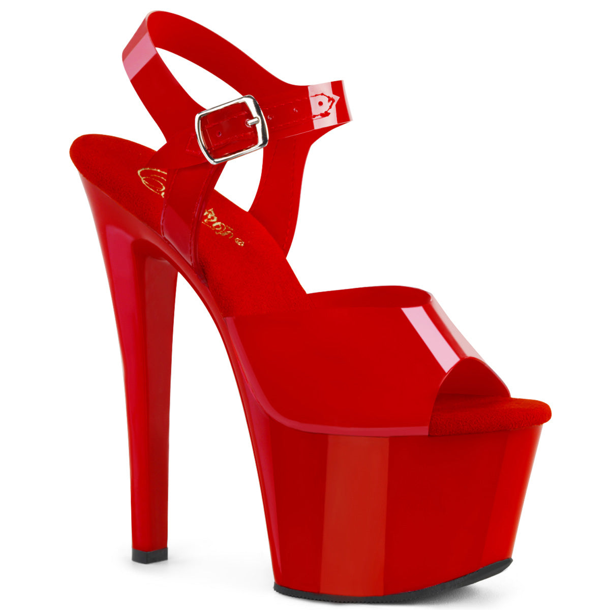 *7" Heel, 2 3/4" PF Ankle Strap Sandal (Pleaser SKY308N/BPTPU/M)