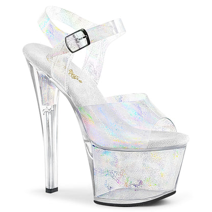 *7" Heel, 2 3/4" PF Ankle Strap Sandal (Pleaser SKY308N/BPTPU/M)