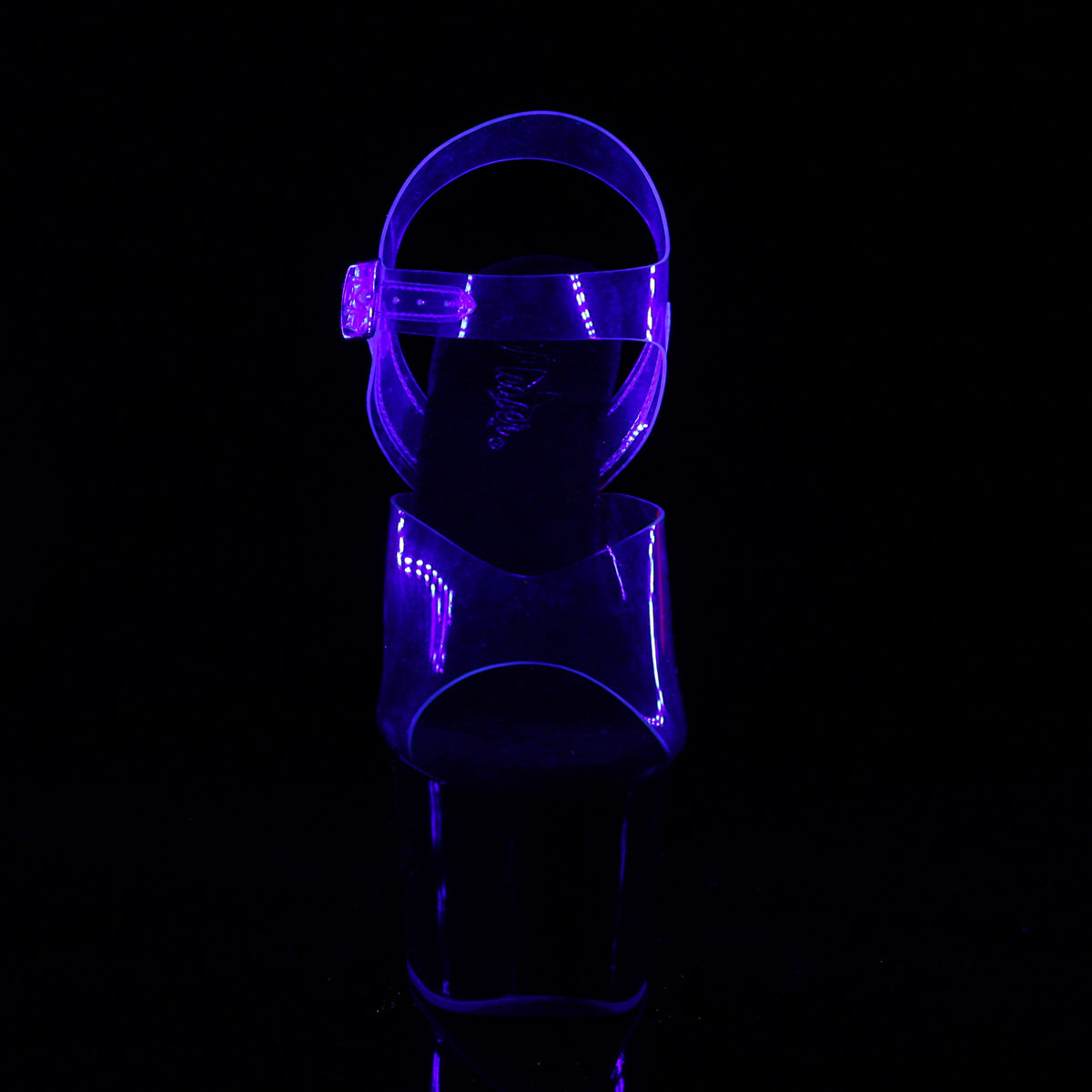 *7" Heel, 2 3/4" PF Ankle Strap Sandal w/ Contrast Bottom (Pleaser SKY308TT/C/B-NPN)