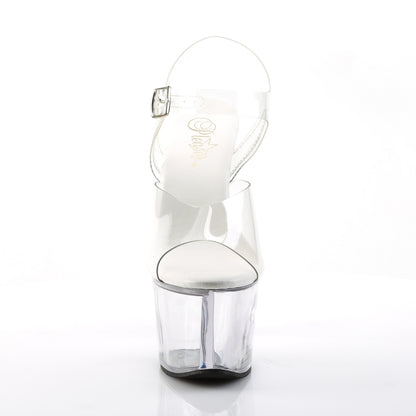 7" Heel, 2 3/4" PF All Vegan Ankle Strap Sandal (Pleaser SKY308VL/C/M)