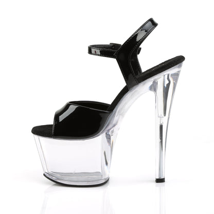**7" Heel, 2 3/4" PF Two Tone Ankle Strap Sandal (Pleaser SKY309/B/BG)