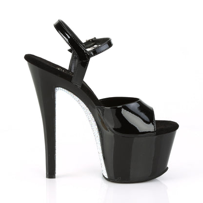 7" Heel, 2 3/4" PF Ankle Strap Sandal (Pleaser SKY309CRS/B/B-SRS)