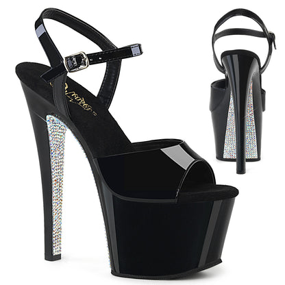 7" Heel, 2 3/4" PF Ankle Strap Sandal (Pleaser SKY309CRS/B/B-SRS)