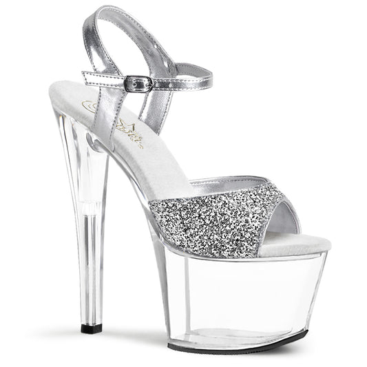 7" Heel, 2 3/4" PF Ankle Strap Sandal (Pleaser SKY310/SG/C)