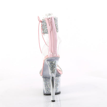 7" Heel, 2 3/4" PF Ankle Cuff Sandal w/RS, Back Zip (Pleaser SKY327RSI/RS-B/RS)