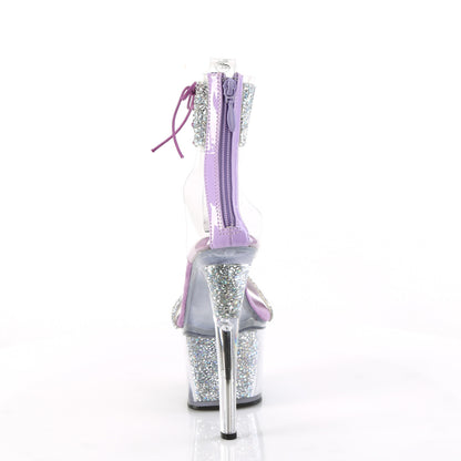 7" Heel, 2 3/4" PF Ankle Cuff Sandal w/RS, Back Zip (Pleaser SKY327RSI/RS-B/RS)