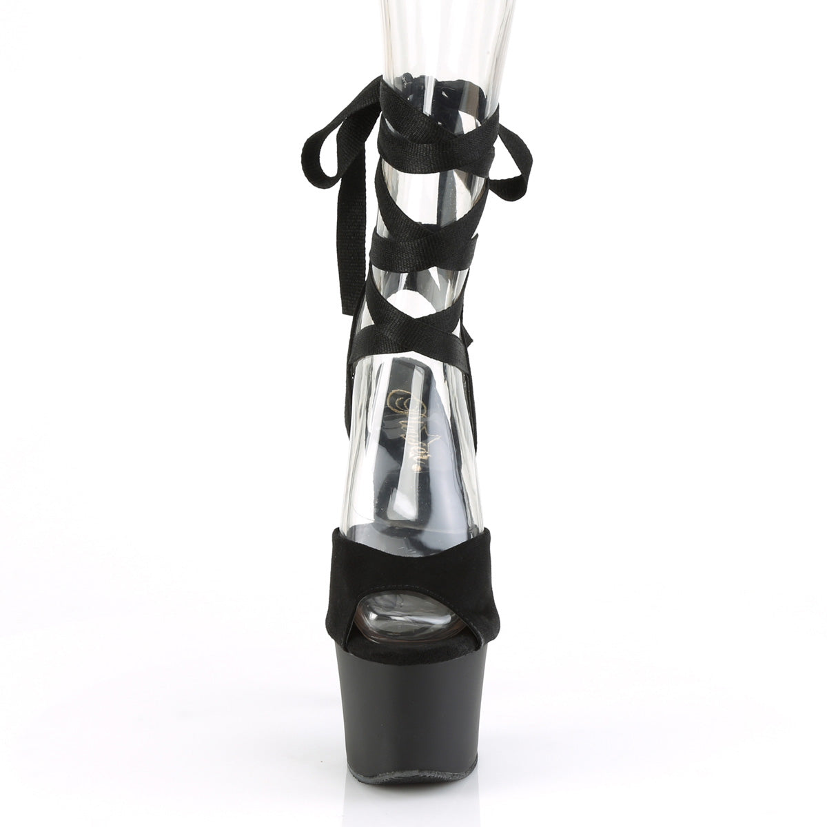 *7" Heel, 2 3/4" PF Criss Cross Ankle Wrap Sandal (Pleaser SKY334/BFS/M)