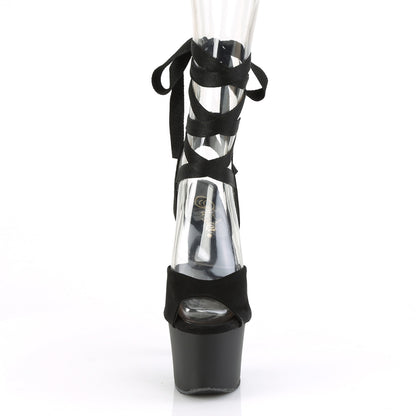 *7" Heel, 2 3/4" PF Criss Cross Ankle Wrap Sandal (Pleaser SKY334/BFS/M)