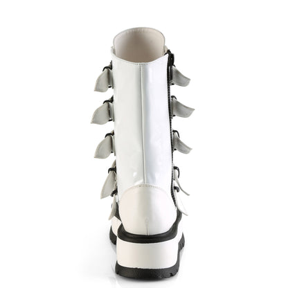 2" PF Mid-Calf Boot w/ 5 Buckle Straps, Outside Zip (Demonia SLK160/BPT-VL)