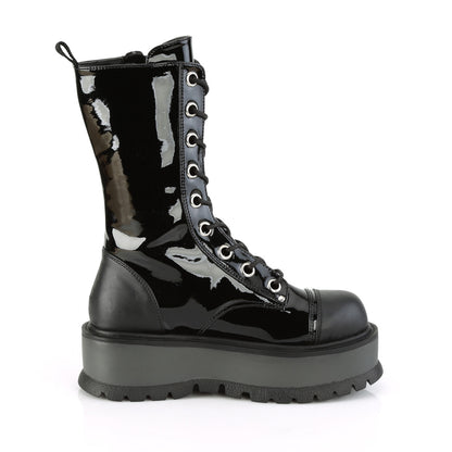 2" PF Lace-Up Mid-Calf Boot, Outside Zip (Demonia SLK220/BPT-VL)