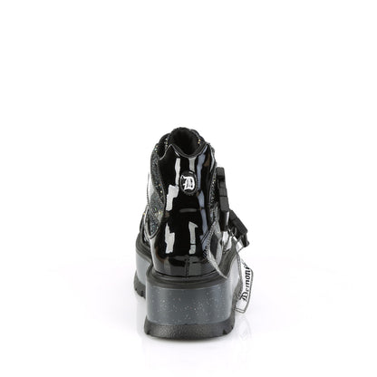 *2" PF Lace-Up Ankle Boot w/ Snap Buckle Detail (Demonia SLK50/BPT-MCG)