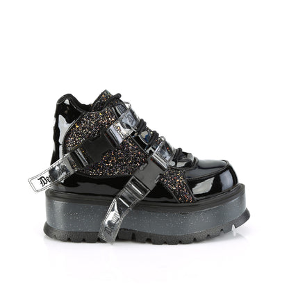 *2" PF Lace-Up Ankle Boot w/ Snap Buckle Detail (Demonia SLK50/BPT-MCG)