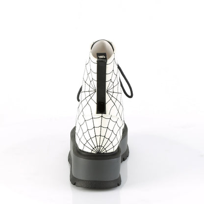 2" PF Lace-Up Ankle Boot, Side Zip (Demonia SLK88/BVL-PT)