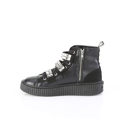 *1 1/2"PF Round Toe Lace-Up Front High Top Creeper Sneaker (Demonia SNK225/BCA-VL)