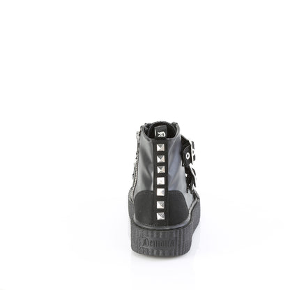 *1 1/2"PF Round Toe Lace-Up Front High Top Creeper Sneaker (Demonia SNK225/BCA-VL)