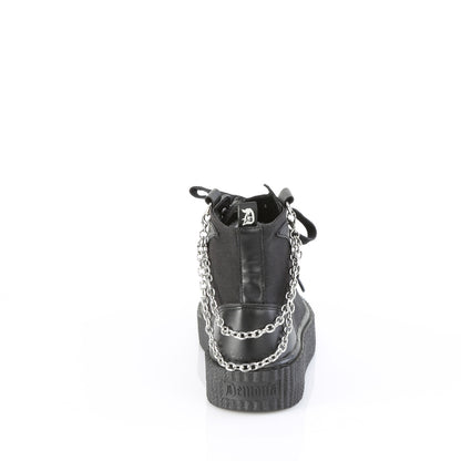 1 1/2"PF Round Toe Lace Up Front High Top Creeper Sneaker (Demonia SNK230/BCA-VL)