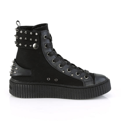 1 1/2" PF Round Toe Lace-Up Front High Top Creeper Sneaker (Demonia SNK266/BCA-VL)
