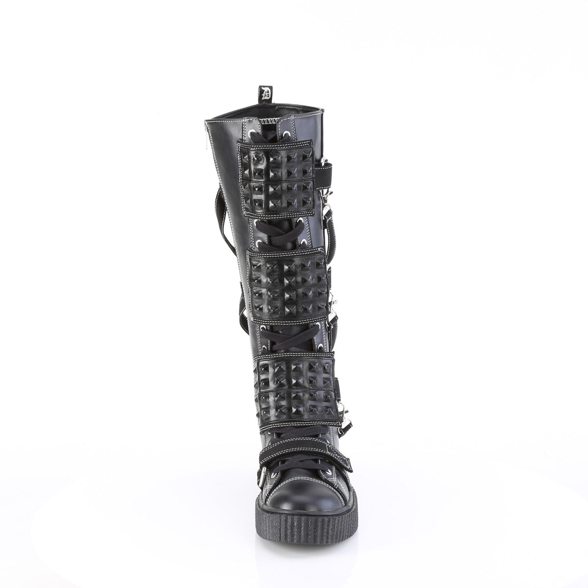 *1 1/2"PF Round Toe Lace-Up Front Knee High Creeper Sneaker (Demonia SNK410/BVL-CA)