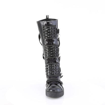 *1 1/2"PF Round Toe Lace-Up Front Knee High Creeper Sneaker (Demonia SNK410/BVL-CA)