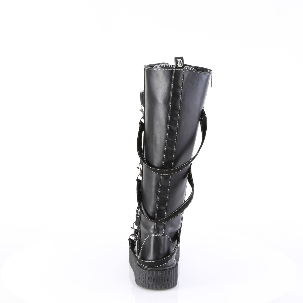 *1 1/2"PF Round Toe Lace-Up Front Knee High Creeper Sneaker (Demonia SNK410/BVL-CA)