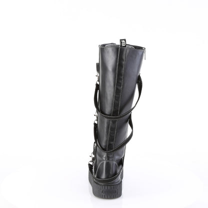 *1 1/2"PF Round Toe Lace-Up Front Knee High Creeper Sneaker (Demonia SNK410/BVL-CA)