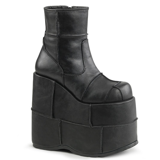 7" PF Ankle Boot, Side Zip (Demonia STA201/BVL)
