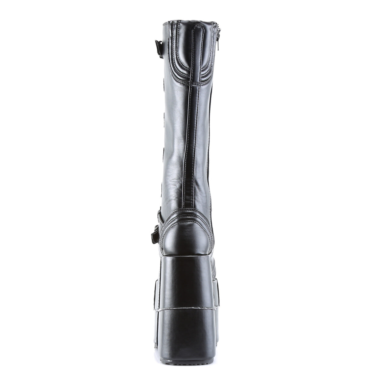 7" Zip-Zag Strap PF Goth Cyber GoGo Punk Knee BT (Demonia STA308/B/PU)